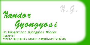nandor gyongyosi business card